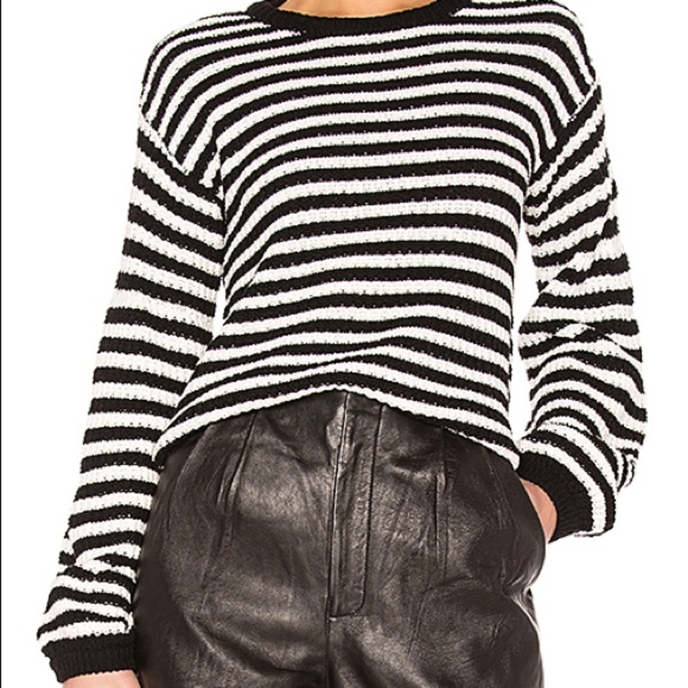 Amuse Society pullover striped sweater